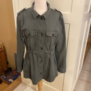 Olive green utility jacket